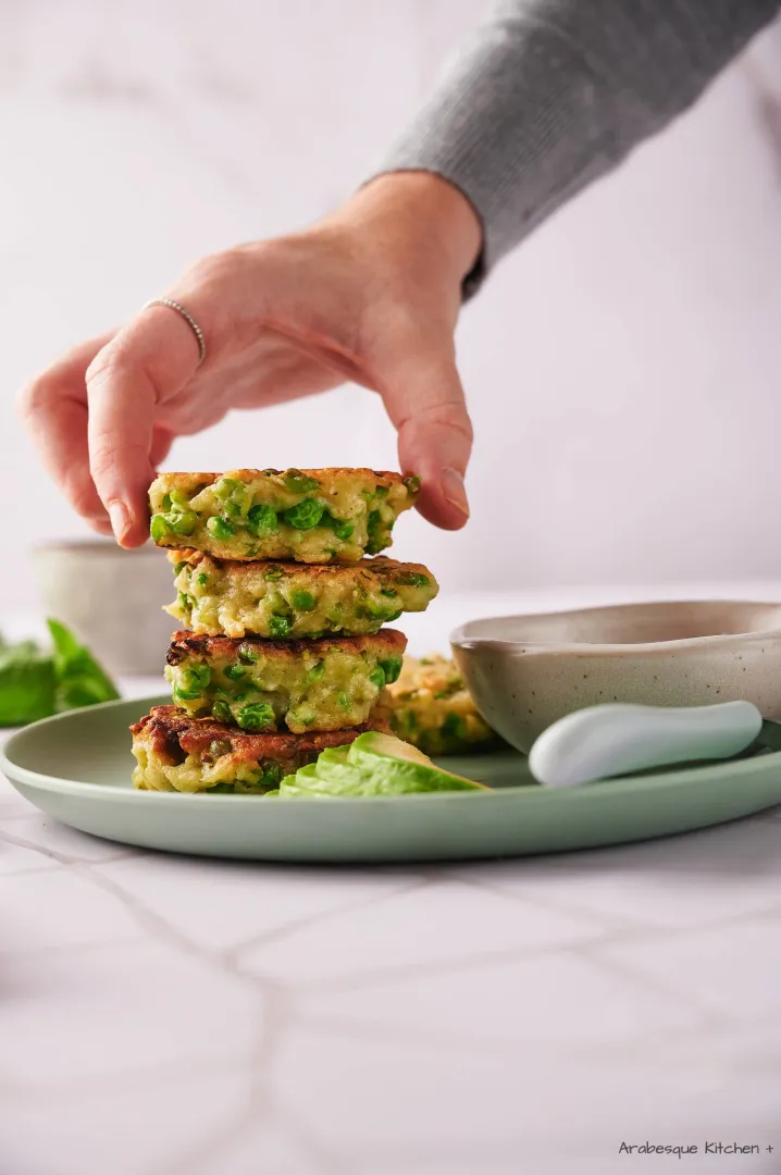 Feta and Peas Fritters