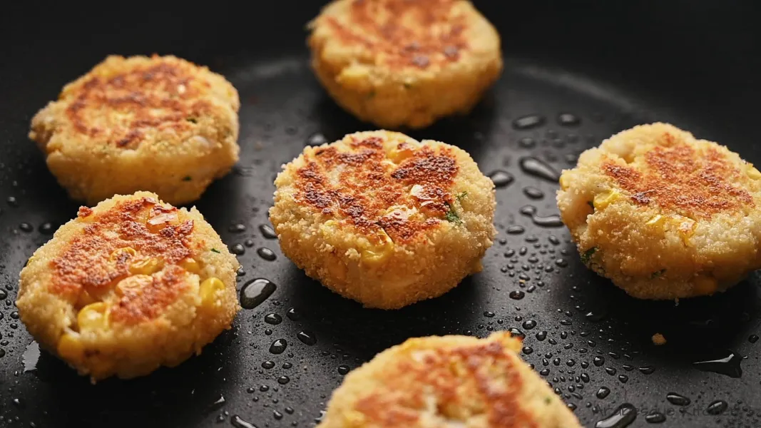 Cook the patties until golden brown on every side.
