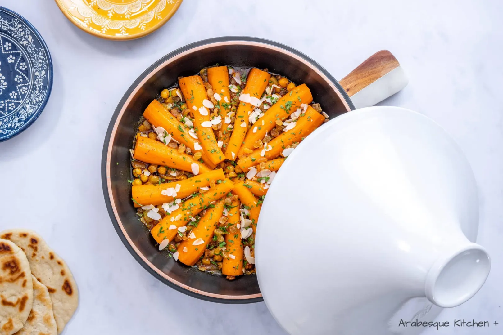  طاجن الحمص النباتي المغربي 